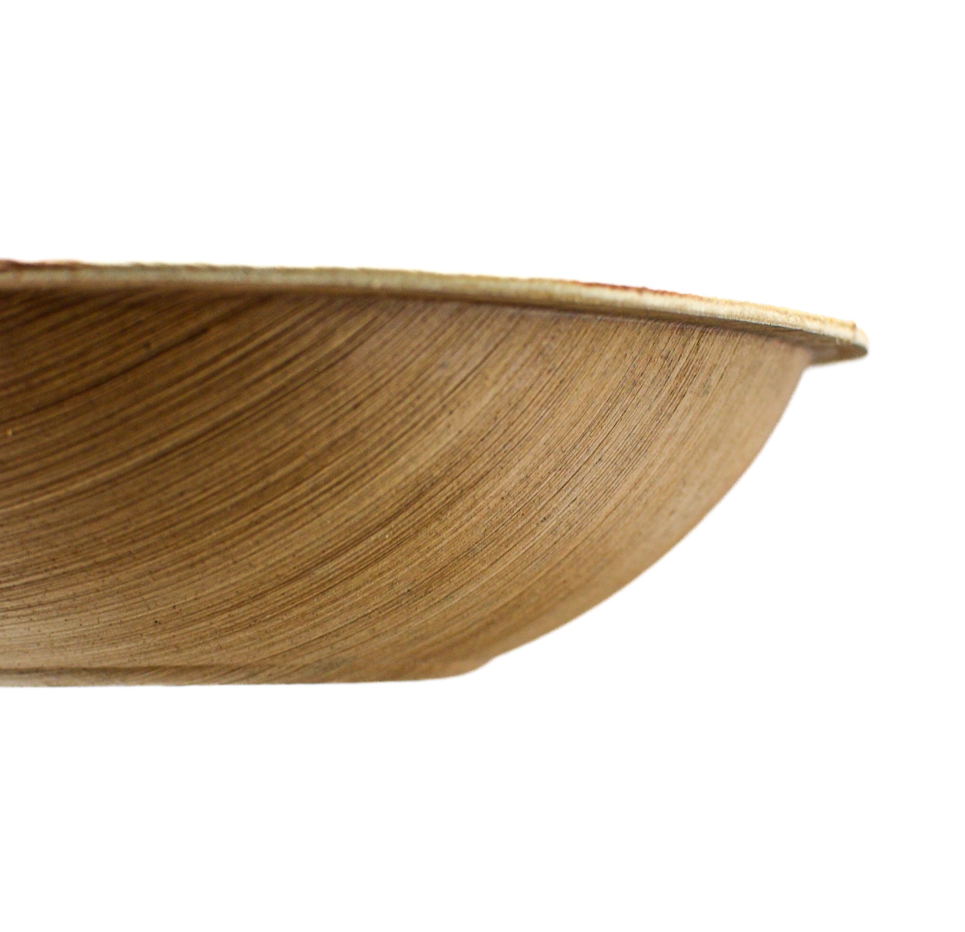 ronde palmblad kom van 16 cm zijaanzicht