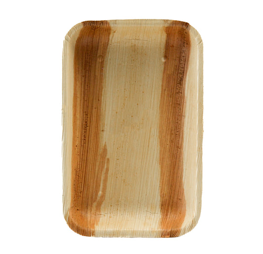 rechthoekig palmblad bord van 23x15cm