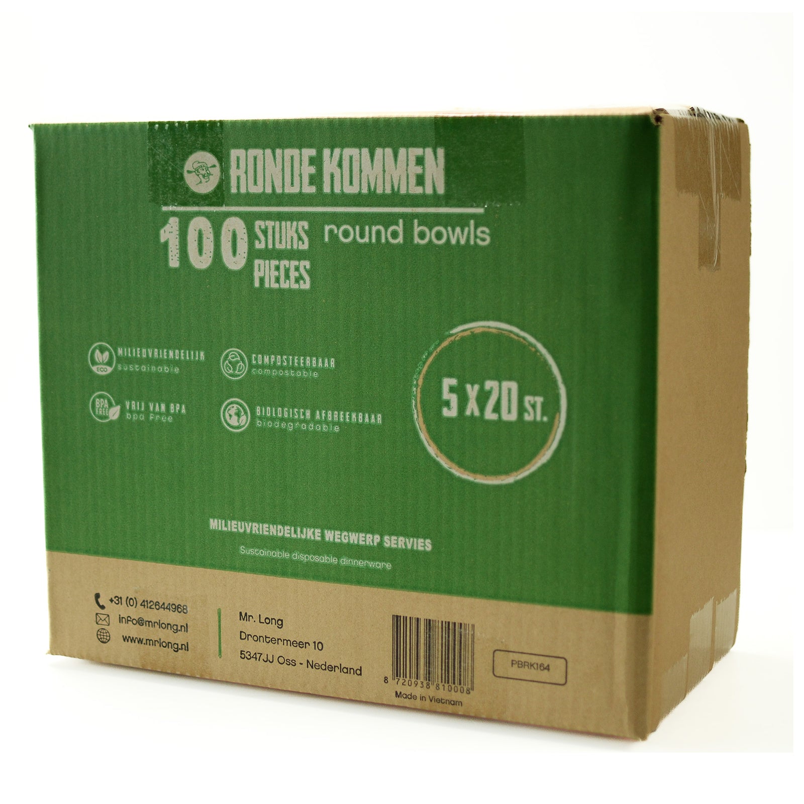 Palmblad kom 16cm Ø / 300ml - 100 stuks