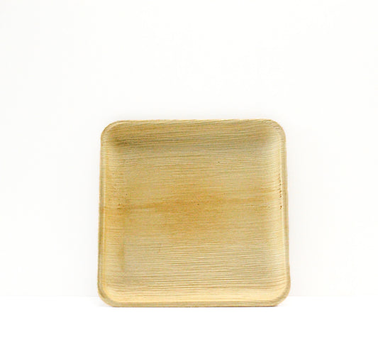 vierkant palmblad bord van 20 x 20 cm